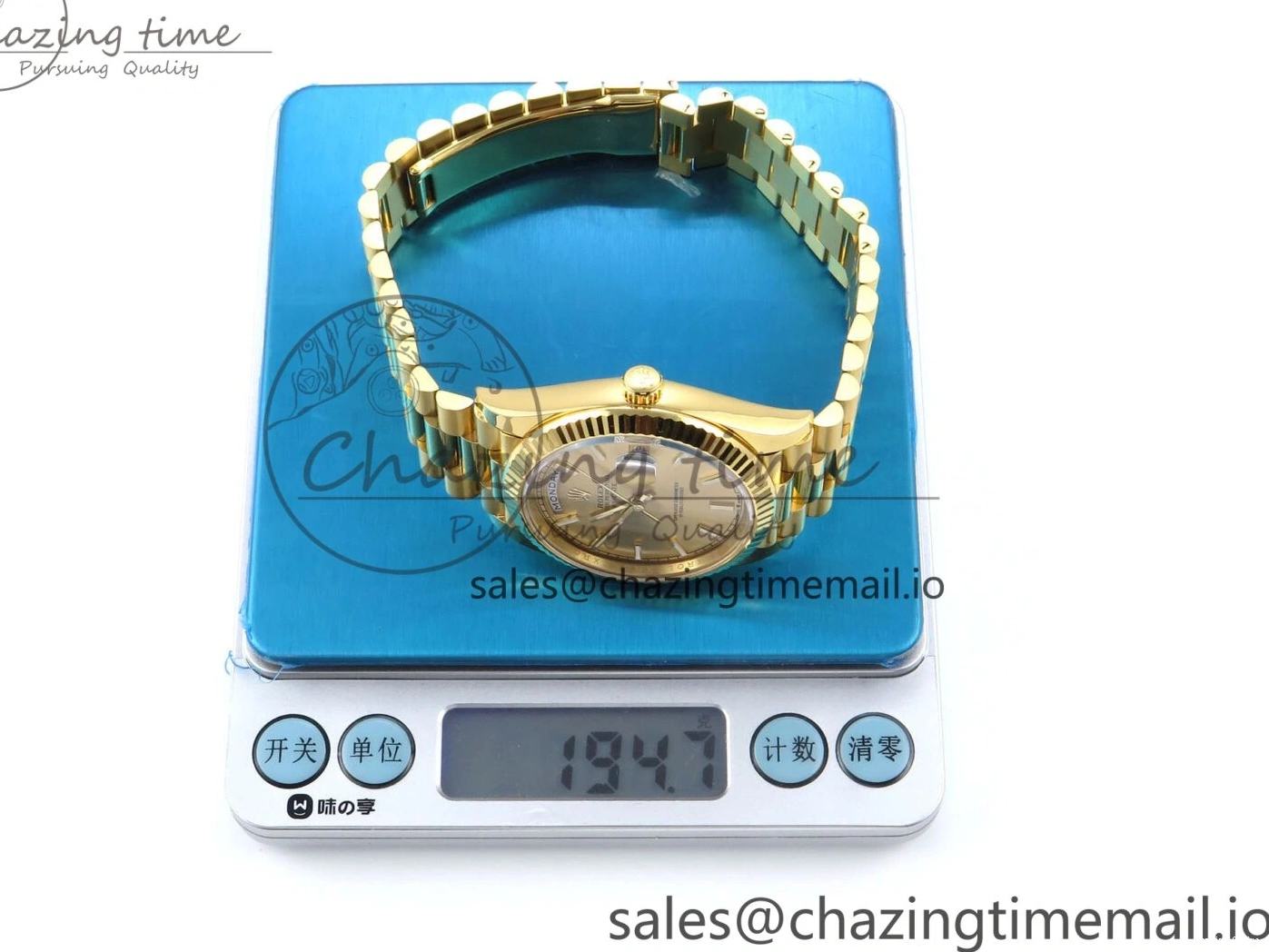 0508 Tailored Day Date 40 YG 228238 THBF 1:1 Best Edition YG Dial on President Bracelet VR3255 (Gain Weight) 952